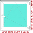 Plastov okna OS SOFT rka 55 a 60cm x vka 115-165cm